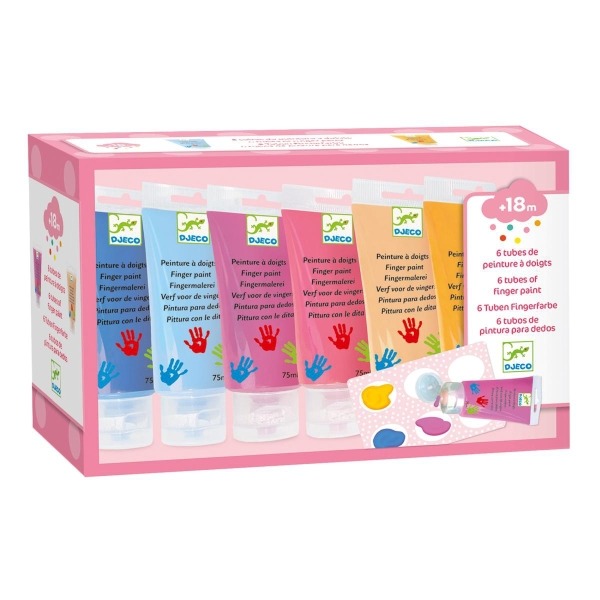Djeco - Fingerfarben: 6 Tuben pastell Djeco - Fingerfarben: 6 Tuben pastell