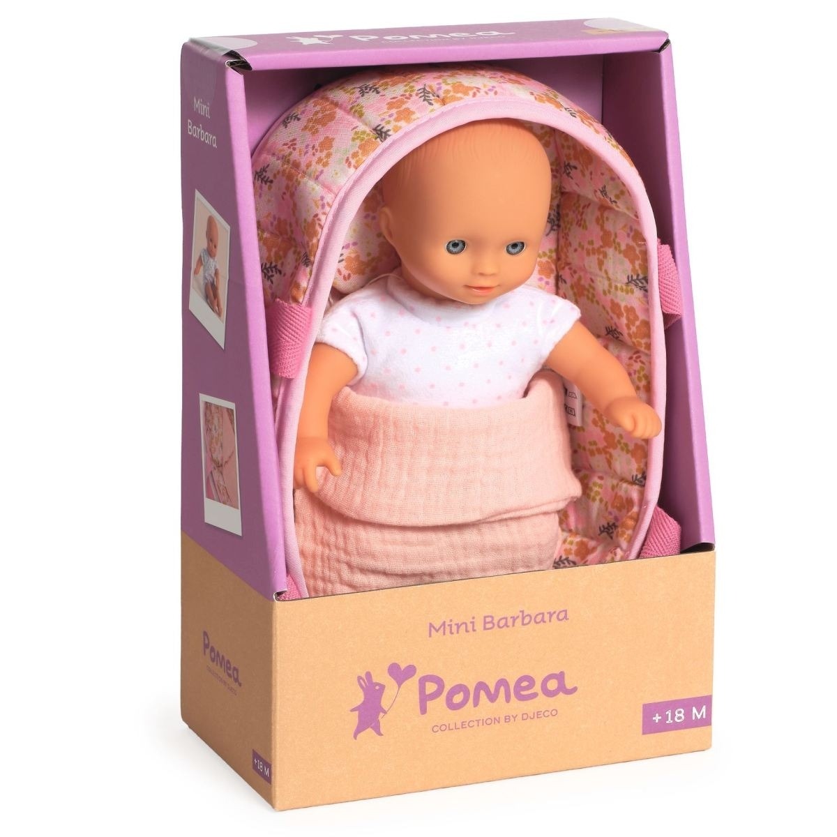 Djeco - Puppe Mini Pomea "Barbara" mit Trage Djeco - Puppe Mini Pomea "Barbara" mit Trage