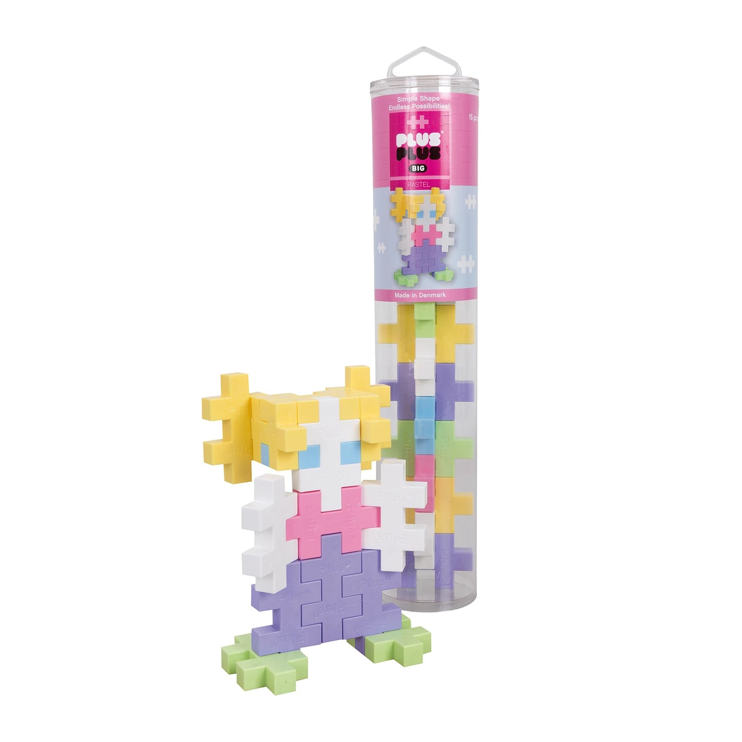 PLUS PLUS - Kreativ Bausteine 15 Stück BIG Pastell