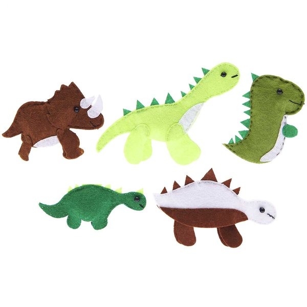 Rico Design - Bastelset Fingerpuppen Dinosaurier