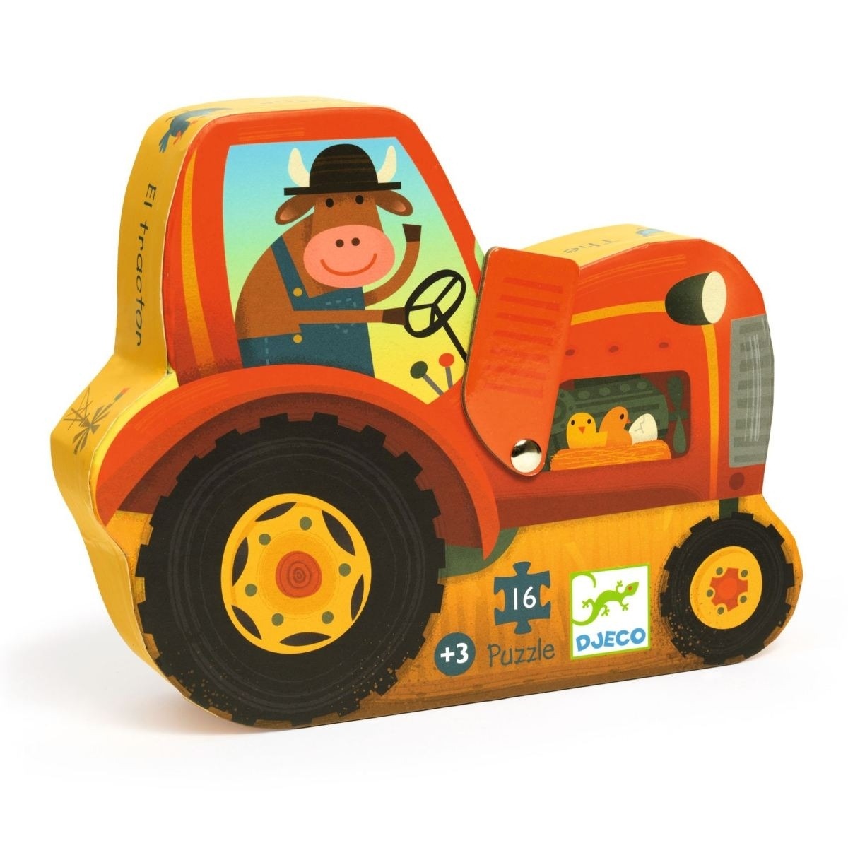 Djeco - Puzzle: Traktor 16 Teile