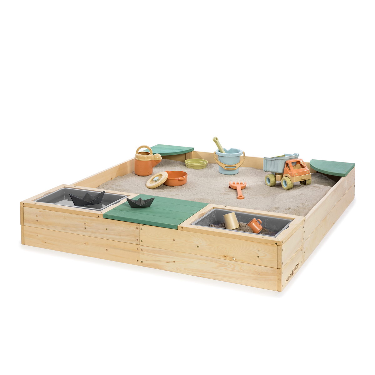 80011_01_1200x1200 MUDDY BUDDY ® - Sandkasten "Beach Rebel" natur-salbeigrün