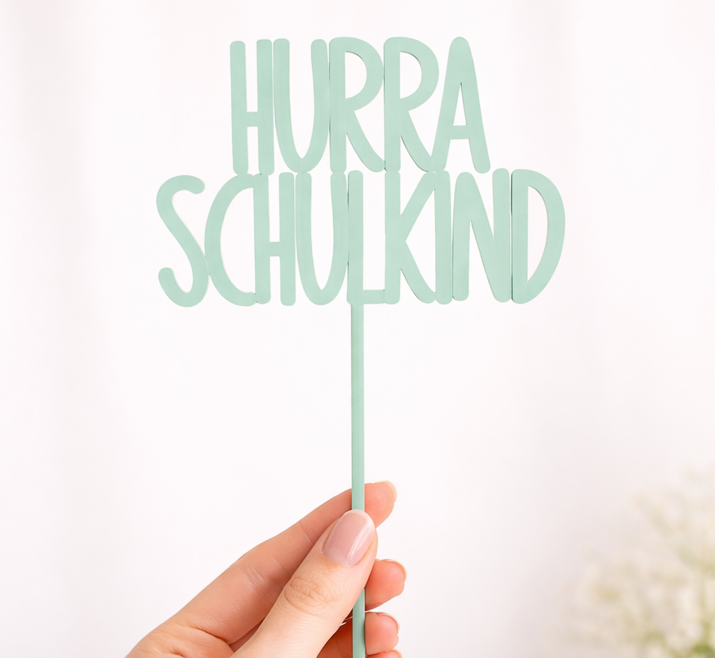 Invy Design - Cake Topper "Hurra Schulkind''
