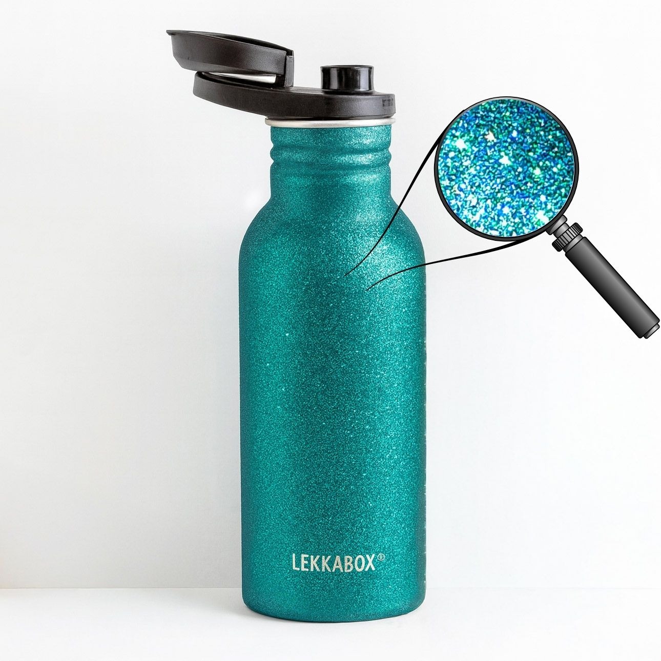 LEKKABOX - Trinkflasche Edelstahl 500ml Aqua
