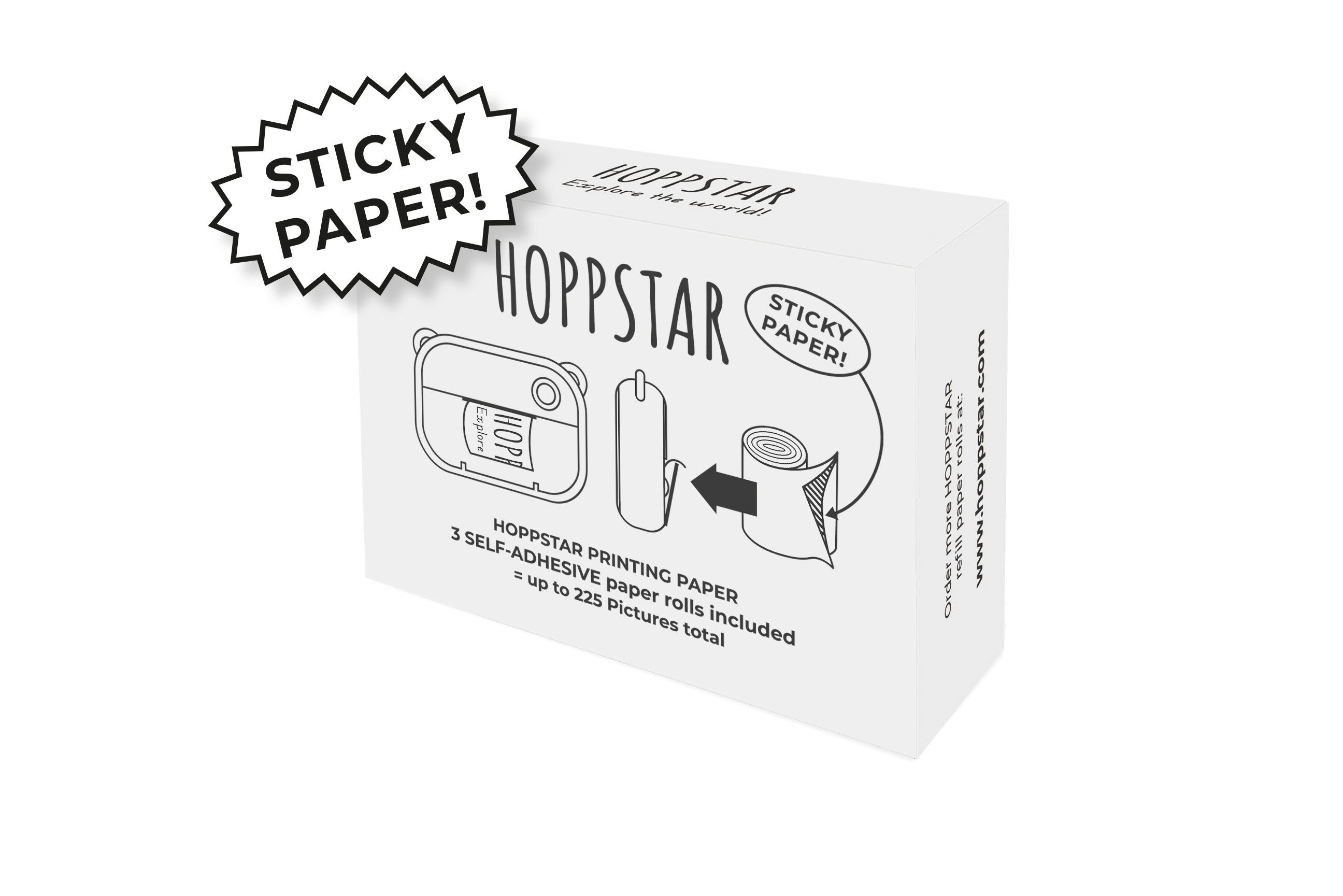 HOPPSTAR - Thermodruckrollen - selbstklebend Nachfüllpack