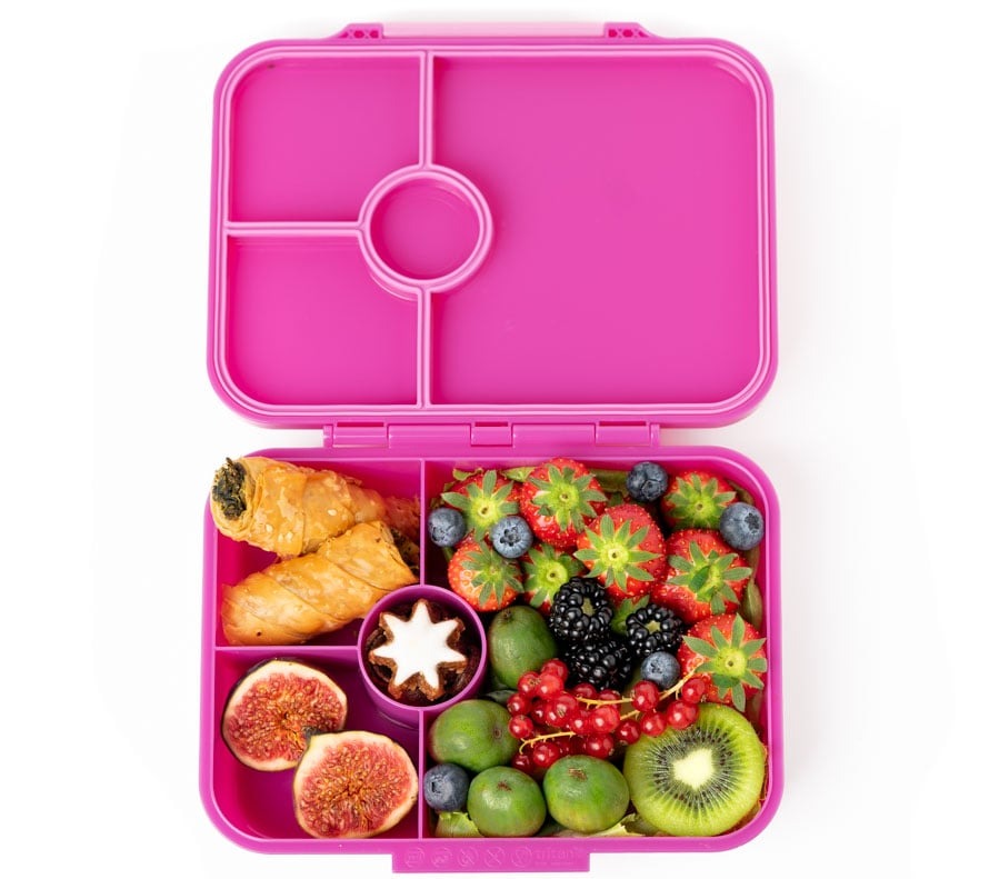 LEKKABOX - Classic Lunchbox Berry mit 4 Fächern  LEKKABOX - Classic Lunchbox Berry mit 4 Fächern