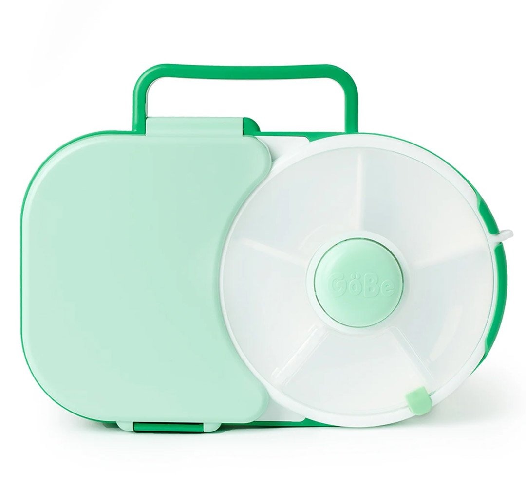 GoBe - Lunchbox & Snack Spinner 2in1 Sticker Edition Sage Green GoBe - Lunchbox & Snack Spinner 2in1 Sticker Edition Sage Green
