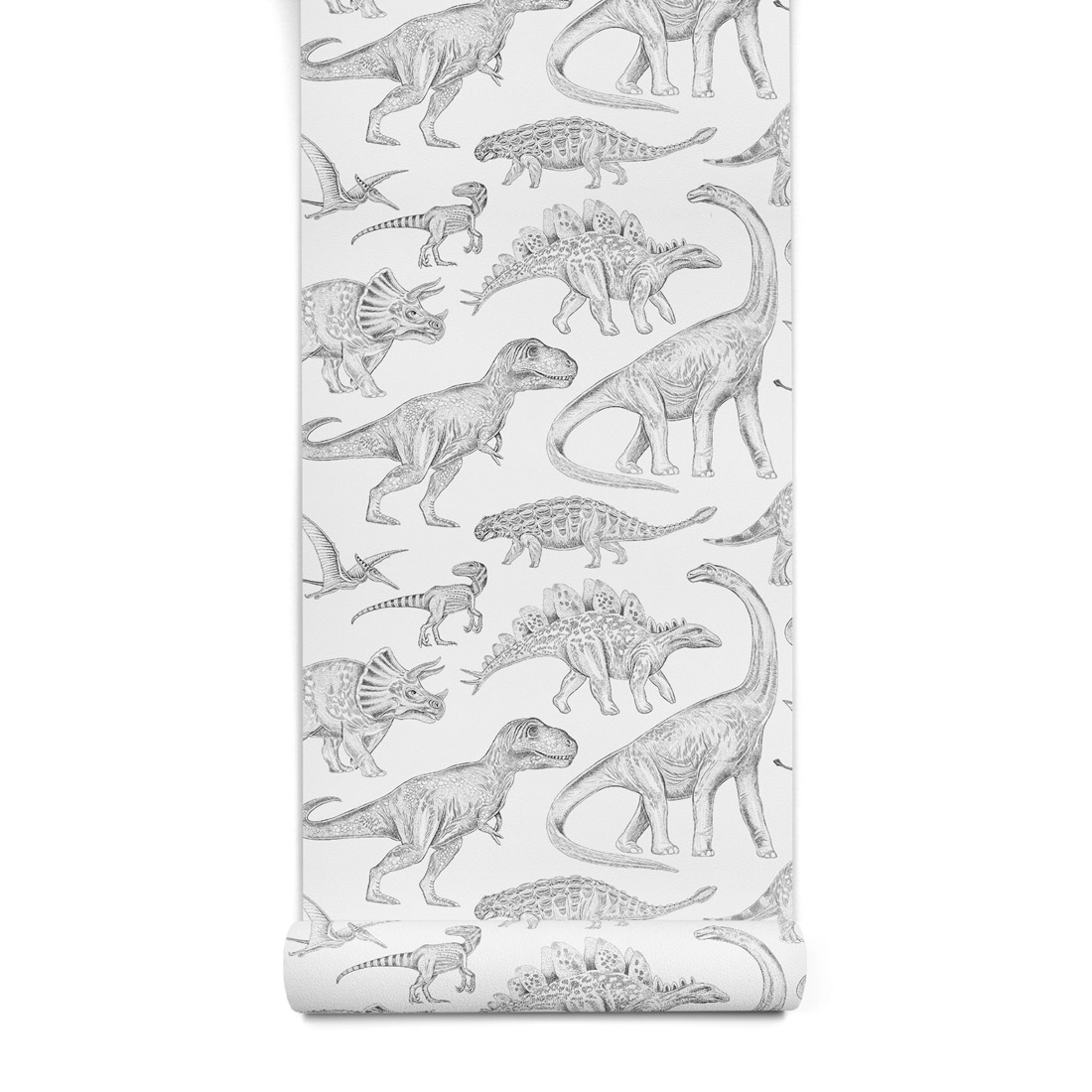 tapeta-dino-white-01 PASTELOWELOVE - Kindertapete Dinosaurier weiß