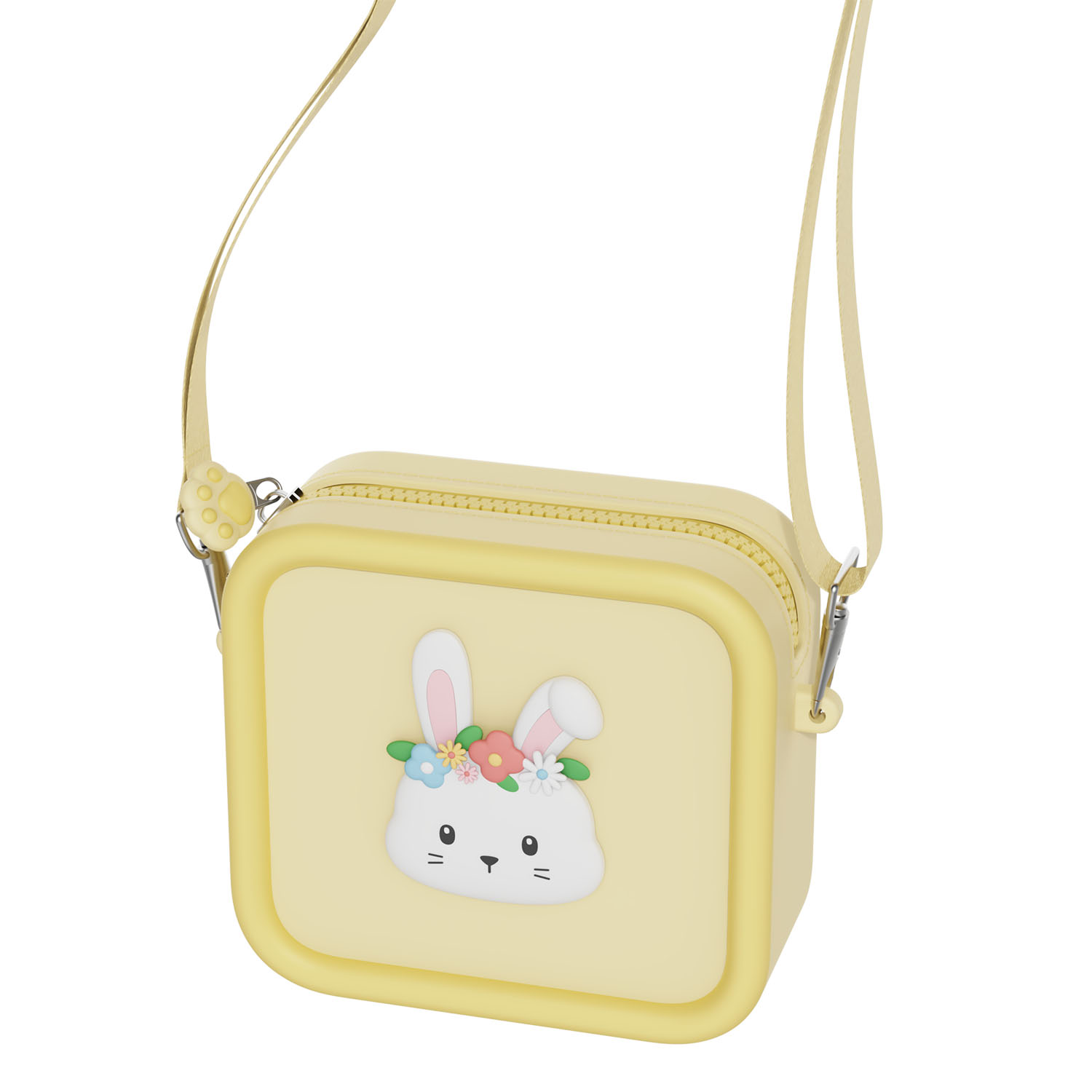 The_Zoofamily_silicon_bag_rabbit_flower_side_front