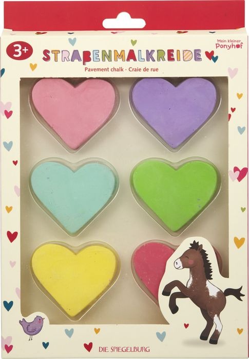 Spiegelburg - Mein kl. Ponyhof Straßenmalkreide Herzen 