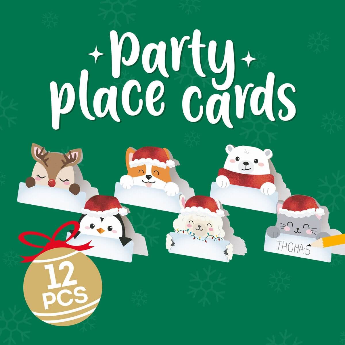 Legami - Weihnachtliche Tischkarten 12er Set Legami - Weihnachtliche Tischkarten 12er Set