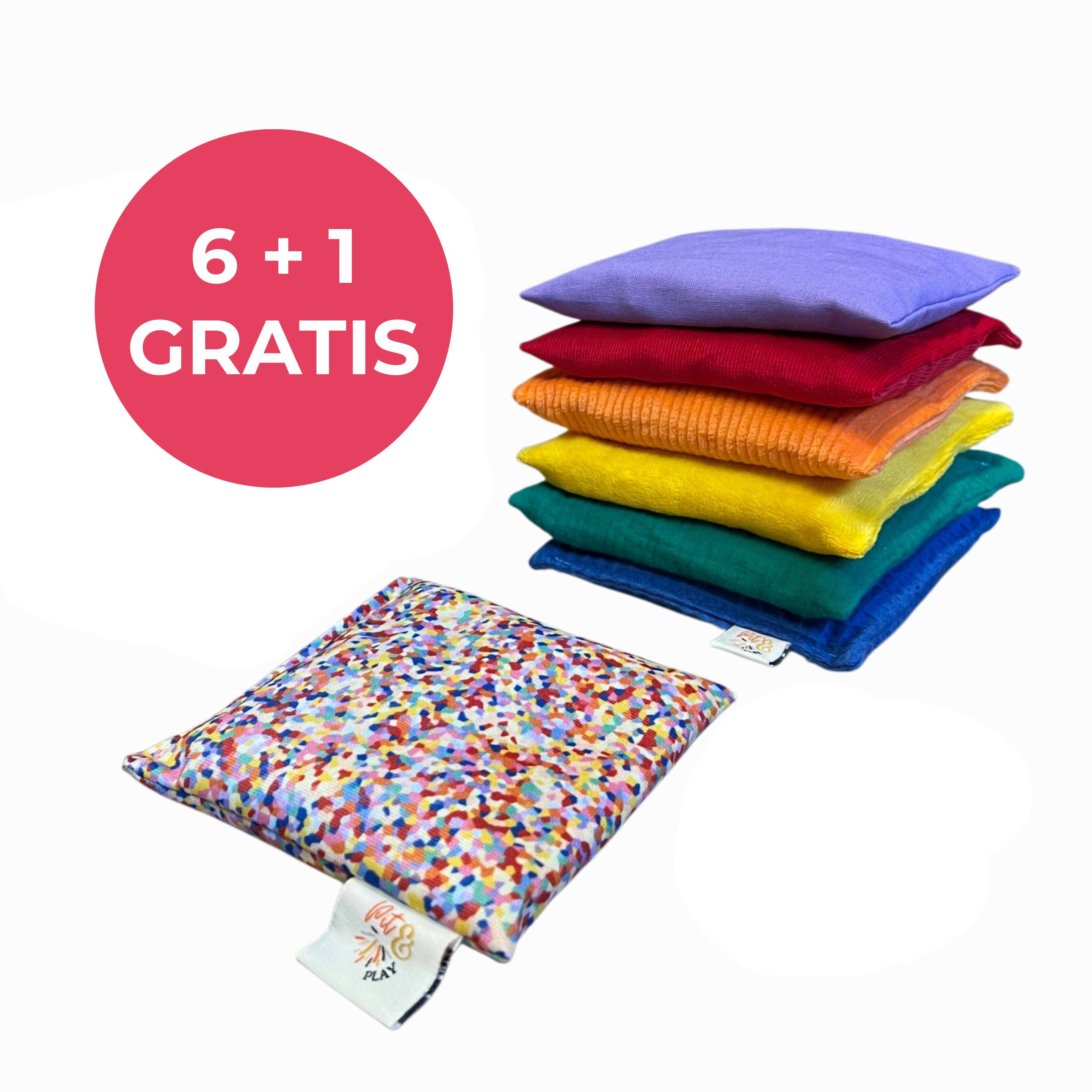 Pit & PLAY - Sensorik-Säckchen Regenbogen classic 6+1 Pit & PLAY - Sensorik-Säckchen Regenbogen classic 6+1