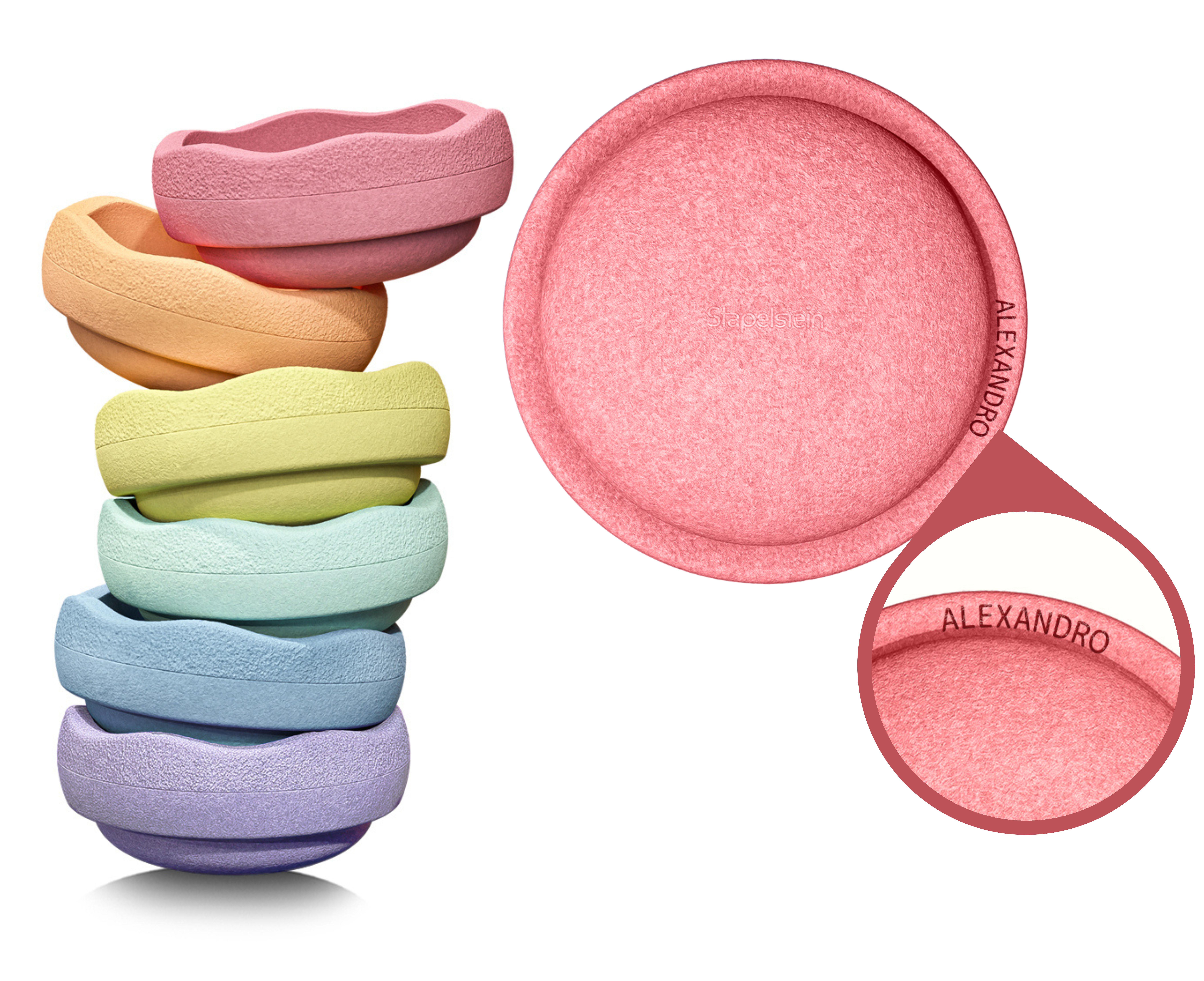 PERSO-Stapelstein-Great-1acJvkhiHMKUtP Stapelstein - RAINBOW pastell 6 mit Personalisierung