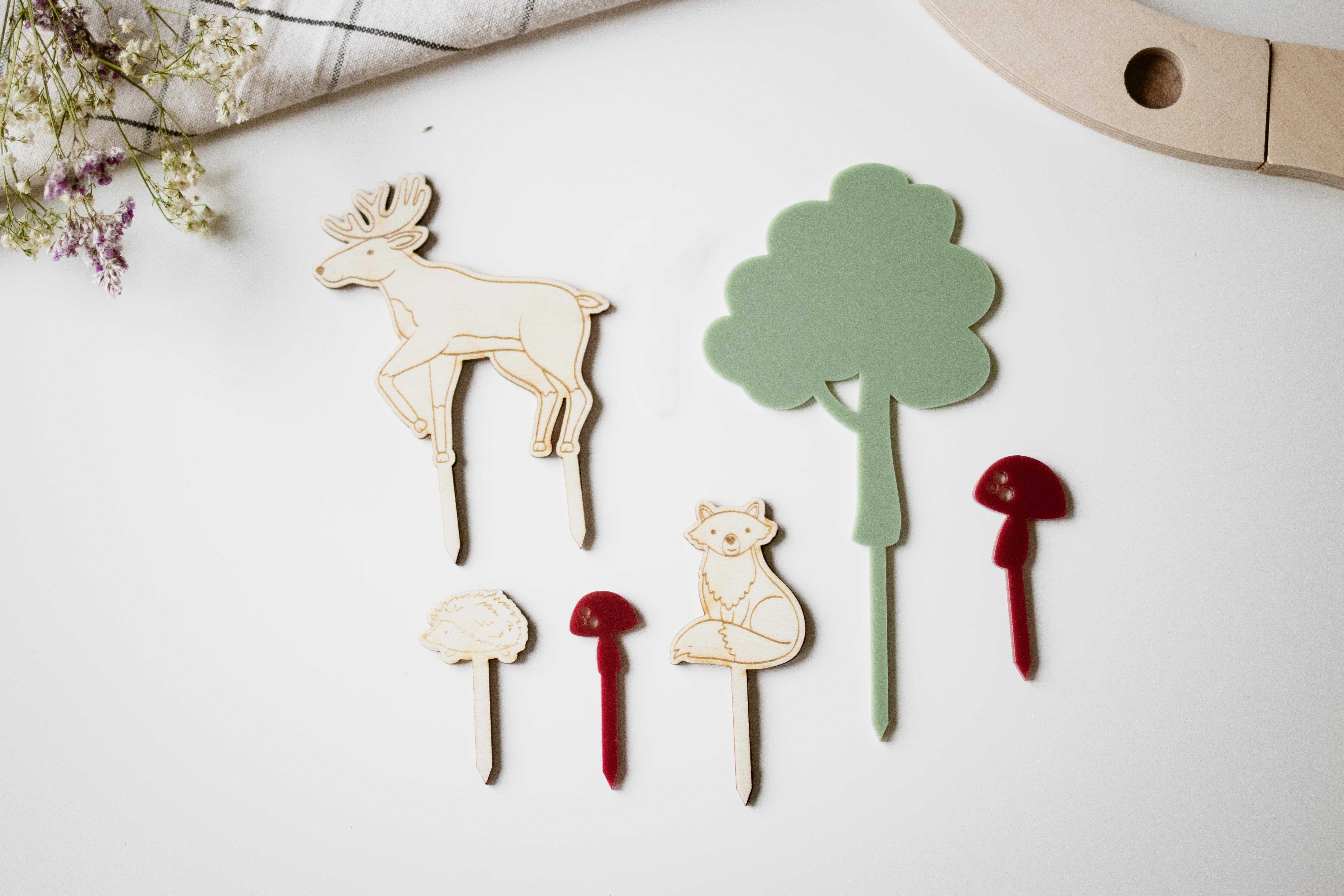 Invy Design - Cake Topper "Wald" 6er Set Invy Design - Cake Topper "Wald" 6er Set