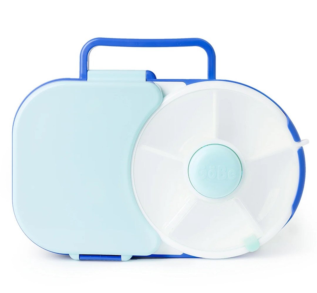 GoBe - Lunchbox & Snack Spinner 2in1 Sticker Edition Blueberry Blue