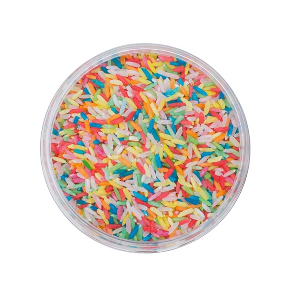 Leukmetletters - Sensorikspielzeug Play Rice 400g Disco-Mix