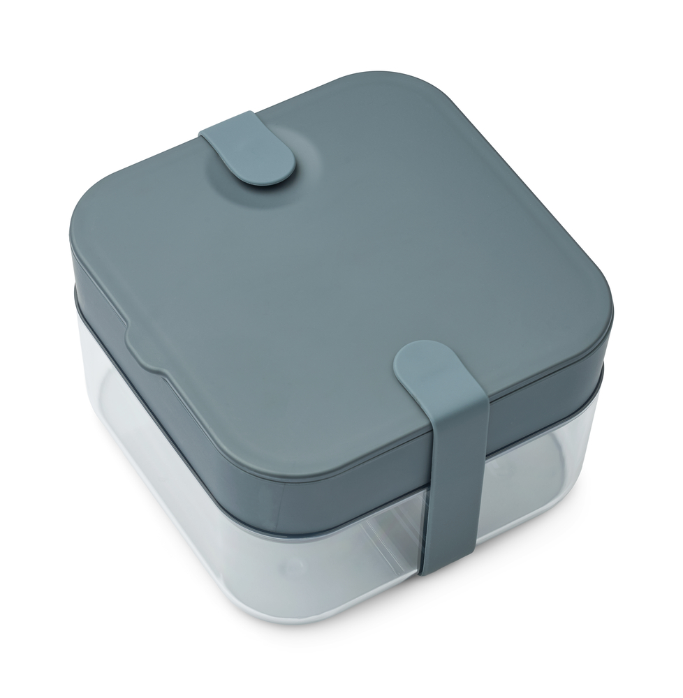 Amandine-bento-box_LW17399_9753_Sea-blue-Whale-blue_1 Liewood - Lunchbox Amandine Sea blue / Whale blue