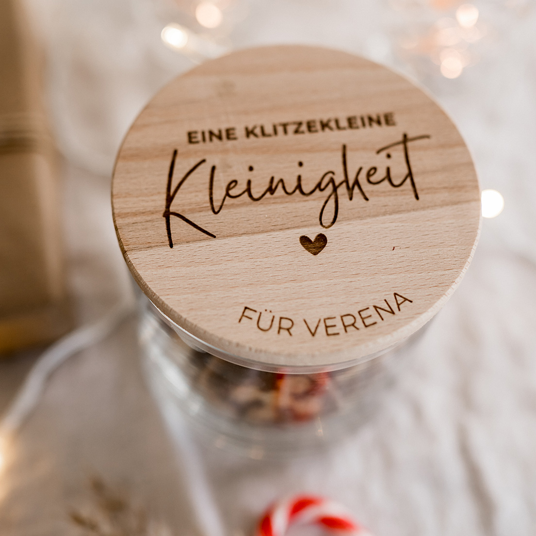 Vorratsglas-Xmas-Kleinigkeit Invy Design - Vorratsglas "Klitzekleine Kleinigkeit"