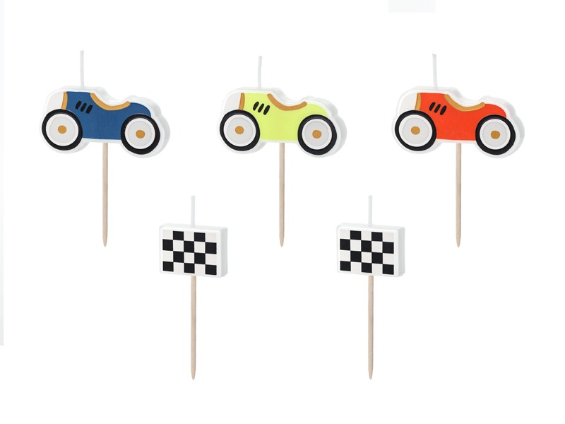 PartyDeco - Geburtstagskerzen Auto