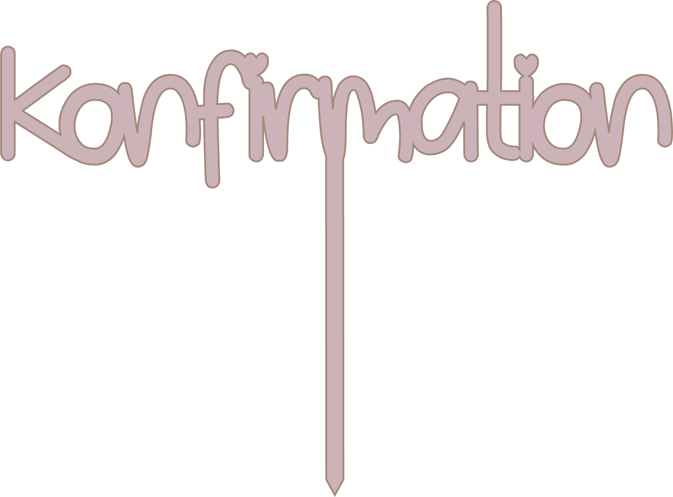 Element-754nude Invy Design - Cake Topper "Konfirmation"