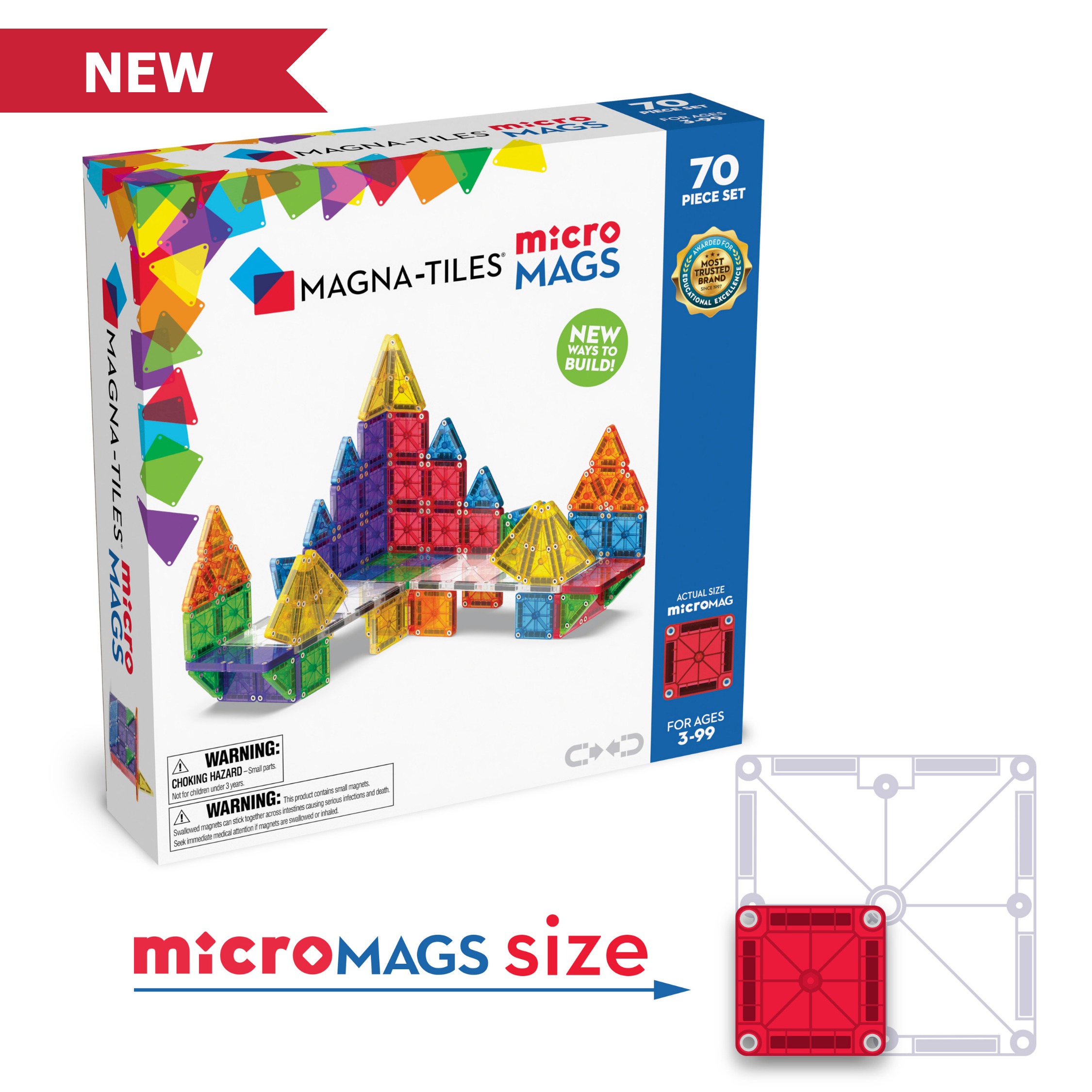 MAGNA-TILES - Magnetbausteine microMAGS 70-tlg.