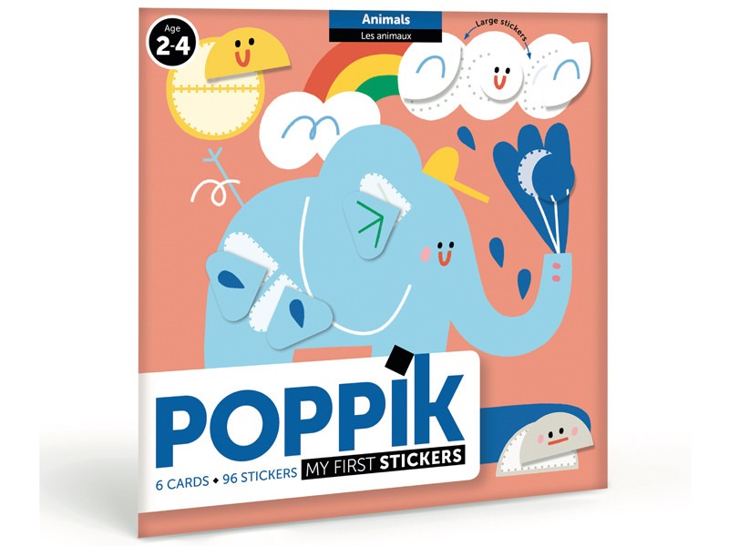 Poppik - Stickerkarten Tiere