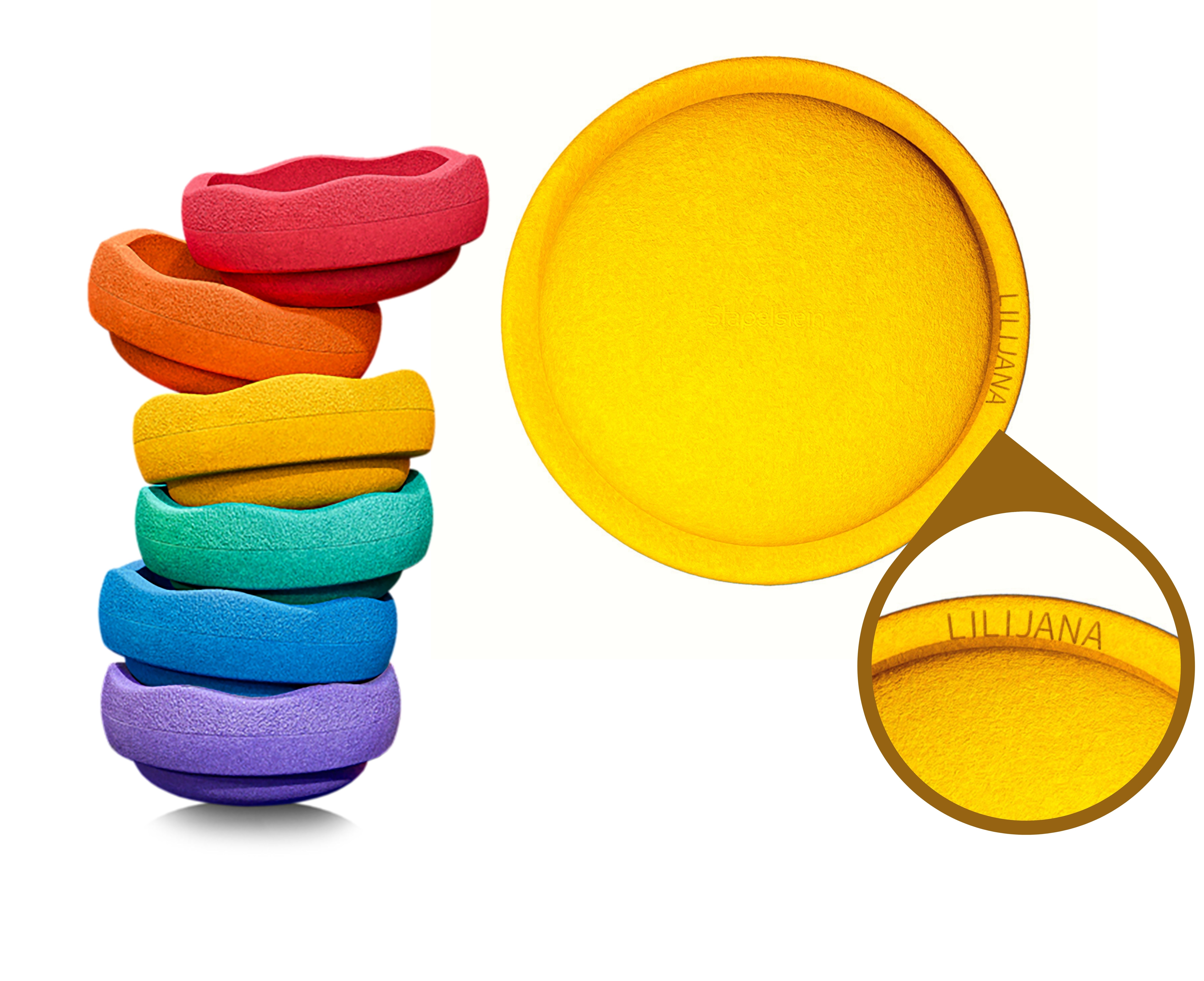 PERSO-Stapelstein-GreatkXzcmXrouvb1U Stapelstein - RAINBOW classic 6 mit Personalisierung