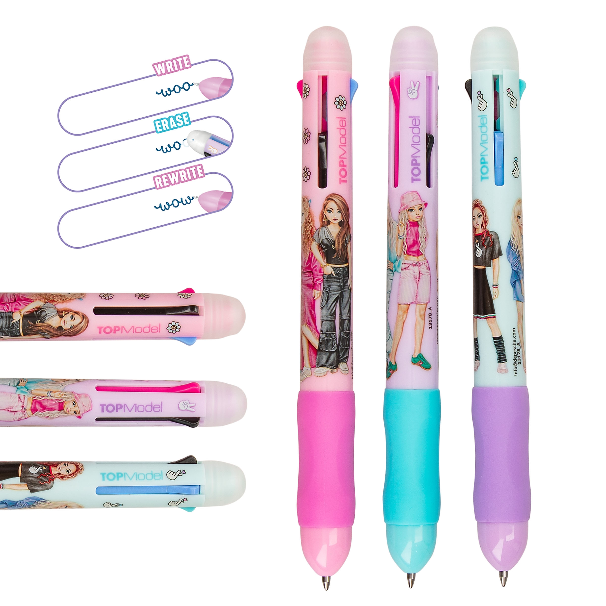 TOPModel - Radierbarer Gelstift 4 Farben