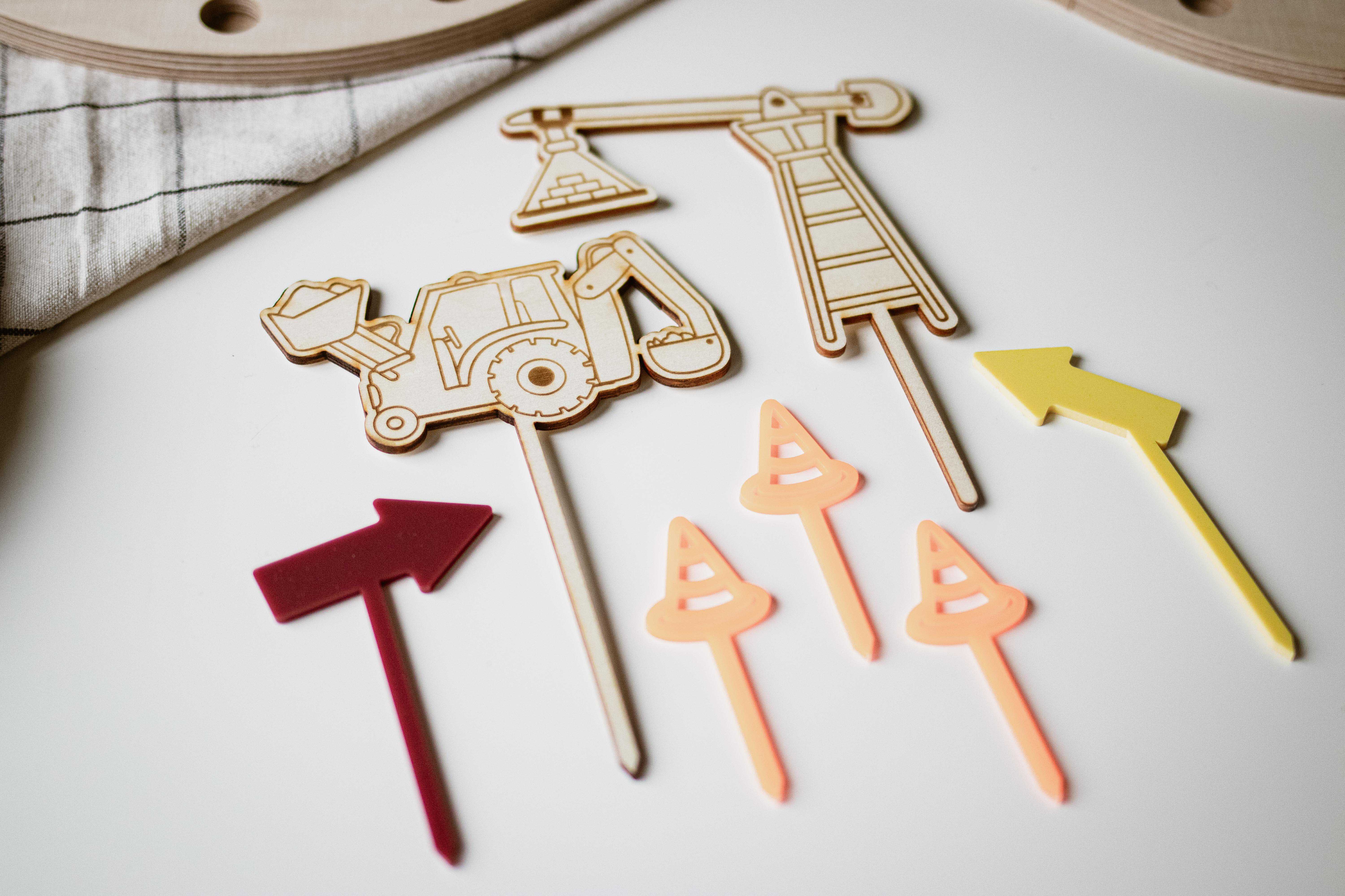 Invy Design - Cake Topper "Baustelle" 7er Set Invy Design - Cake Topper "Baustelle" 7er Set
