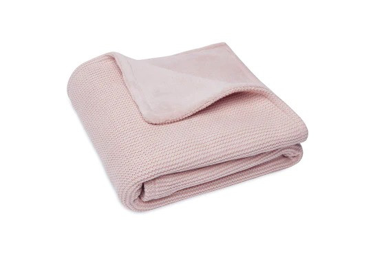 Jollein - Decke 75x100cm Basic Knit Pale Pink/Fleece