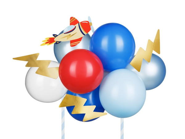 PartyDeco - Cake Topper Ballon Flugzeug