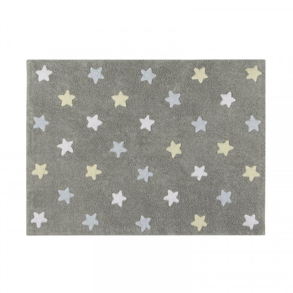 Lorena Canals - Teppich "Estrella Tricolor" Star Grey/Blue
