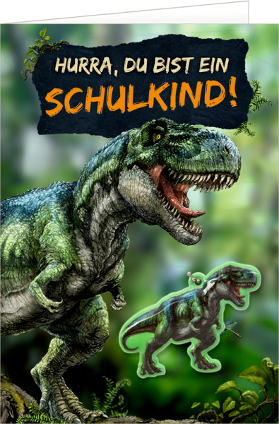 Spiegelburg - Grußkarte Schulkind T-Rex