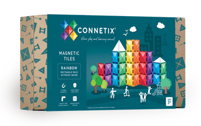 connetix - Magnetbausteine Rainbow Rectangle Pack 18-tlg.