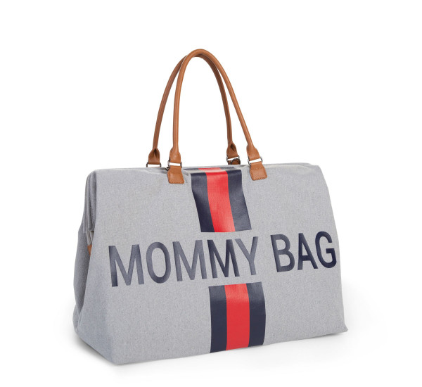 Childhome - Wickeltasche Mommy Bag grau/rot/blau