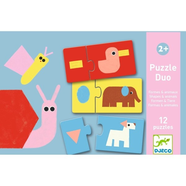 Djeco - Lernspiel: Puzzle duo Formen
