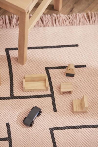 Kids Concept - Teppich Geometrie rosa 90x130 cm | Heimtextilien |  Accessoires & Deko | Living | Dreams4Kids