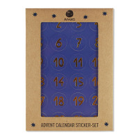 ava&yves - Adventskalender-Sticker A6 blau/gold