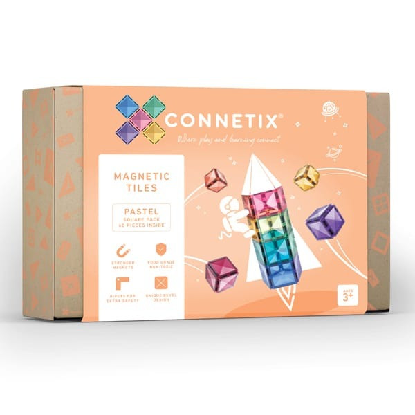 connetix - Magnetbausteine Pastel Square Pack 40-tlg.