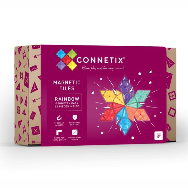 connetix - Magnetbausteine Rainbow Geometry Pack 30-tlg.