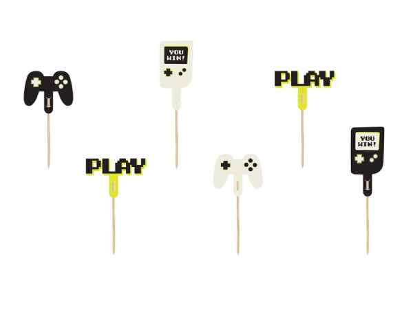 PartyDeco - Cupcake Topper Gamer