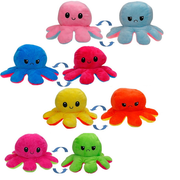 Fun Trading - Kuscheltier Octopus wendbar 40 cm