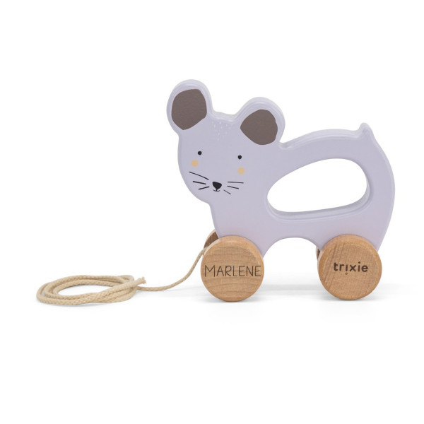 Trixie - Holz-Nachziehtier Mrs. Mouse