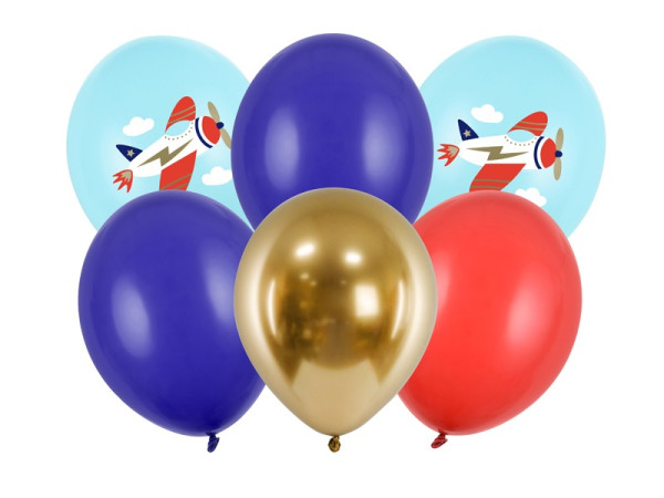PartyDeco - Luftballon-Set Flugzeug