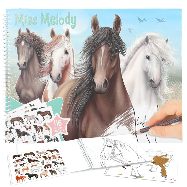 Miss Melody - Pferde Malbuch