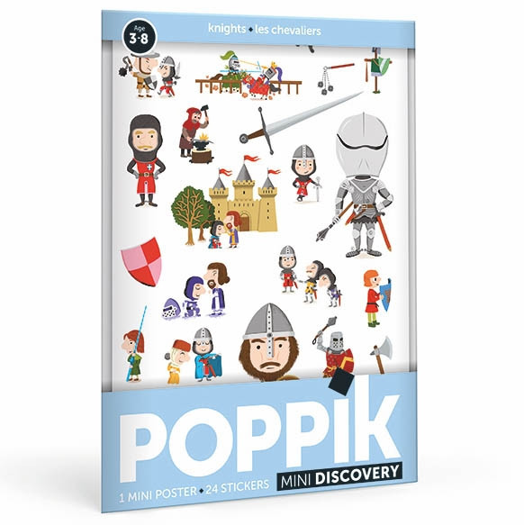 Poppik - Stickerposter Mini Discovery Ritter