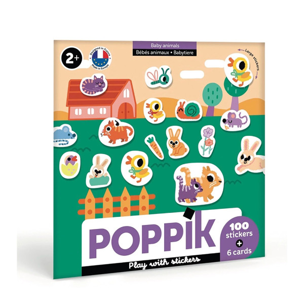 Poppik - Stickerkarten Tierbabys