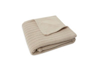 Jollein - Decke 75x100cm Pure Knit Leaf Nougat/Velvet