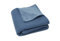 Jollein - Decke 75x100cm Basic Knit Jeans Blue/Fleece