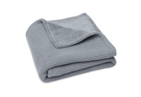 Jollein - Decke 75x100cm Basic Knit Stone Grey/Fleece
